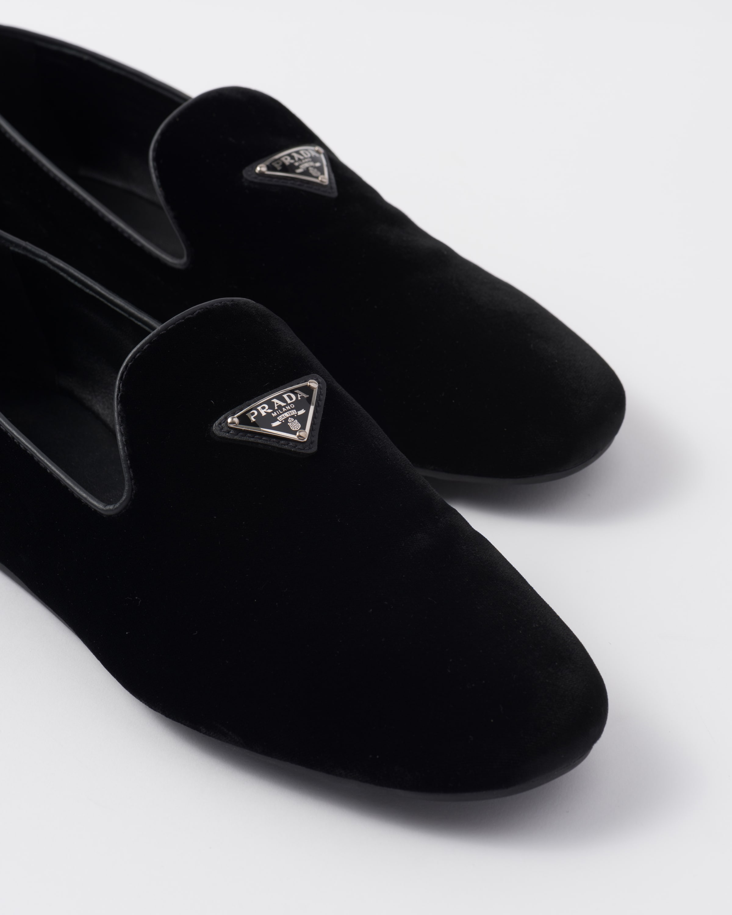 Prada velvet loafers 2025