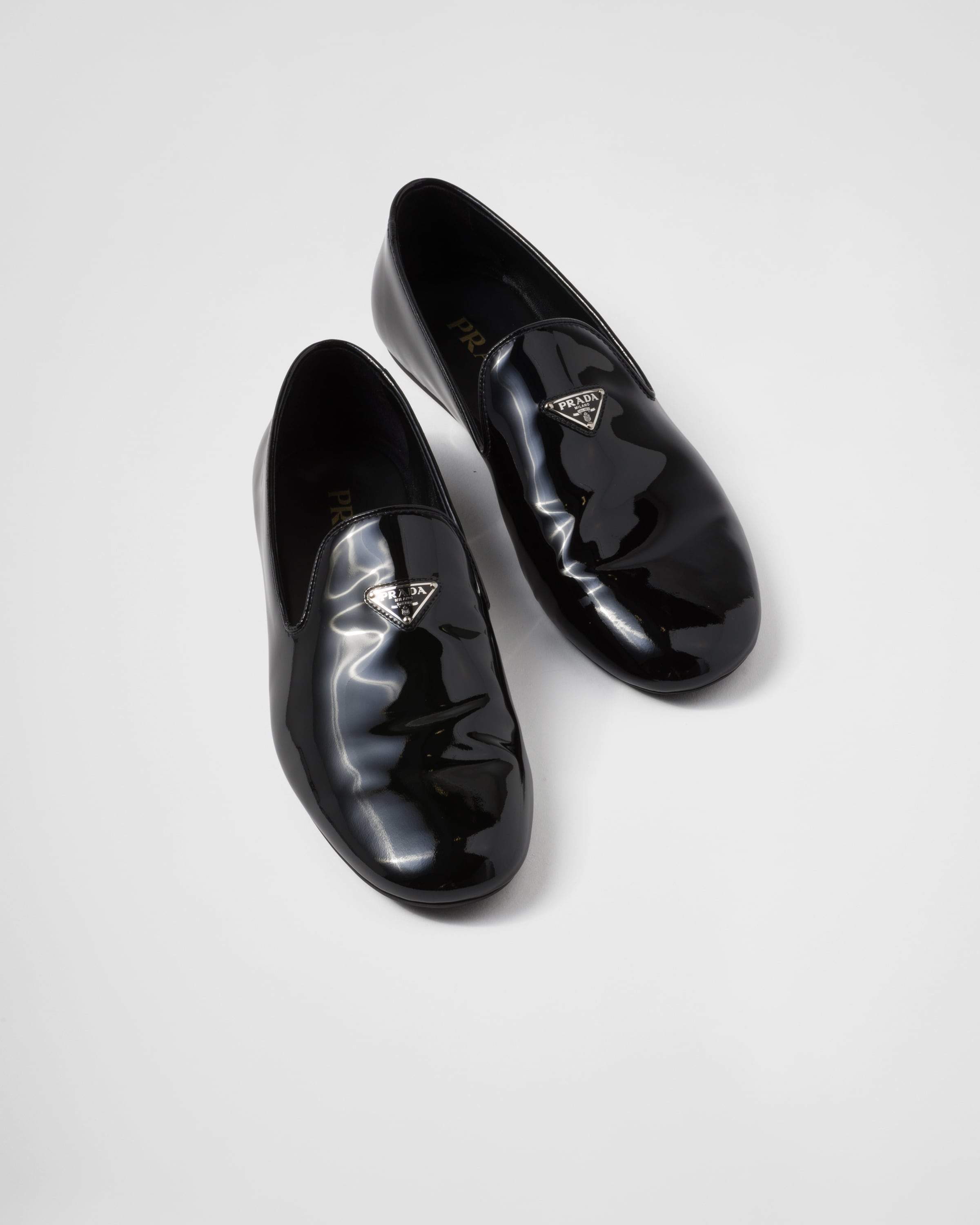 Prada mens patent shop leather shoes