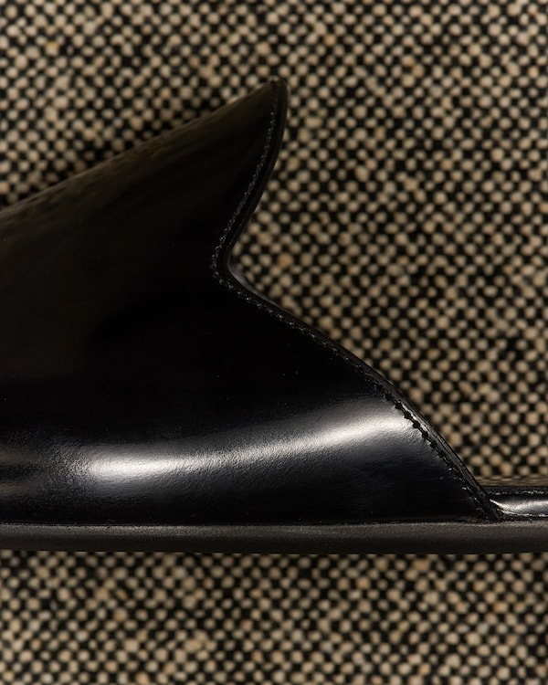 Brushed leather slippers Brushed leather slippers