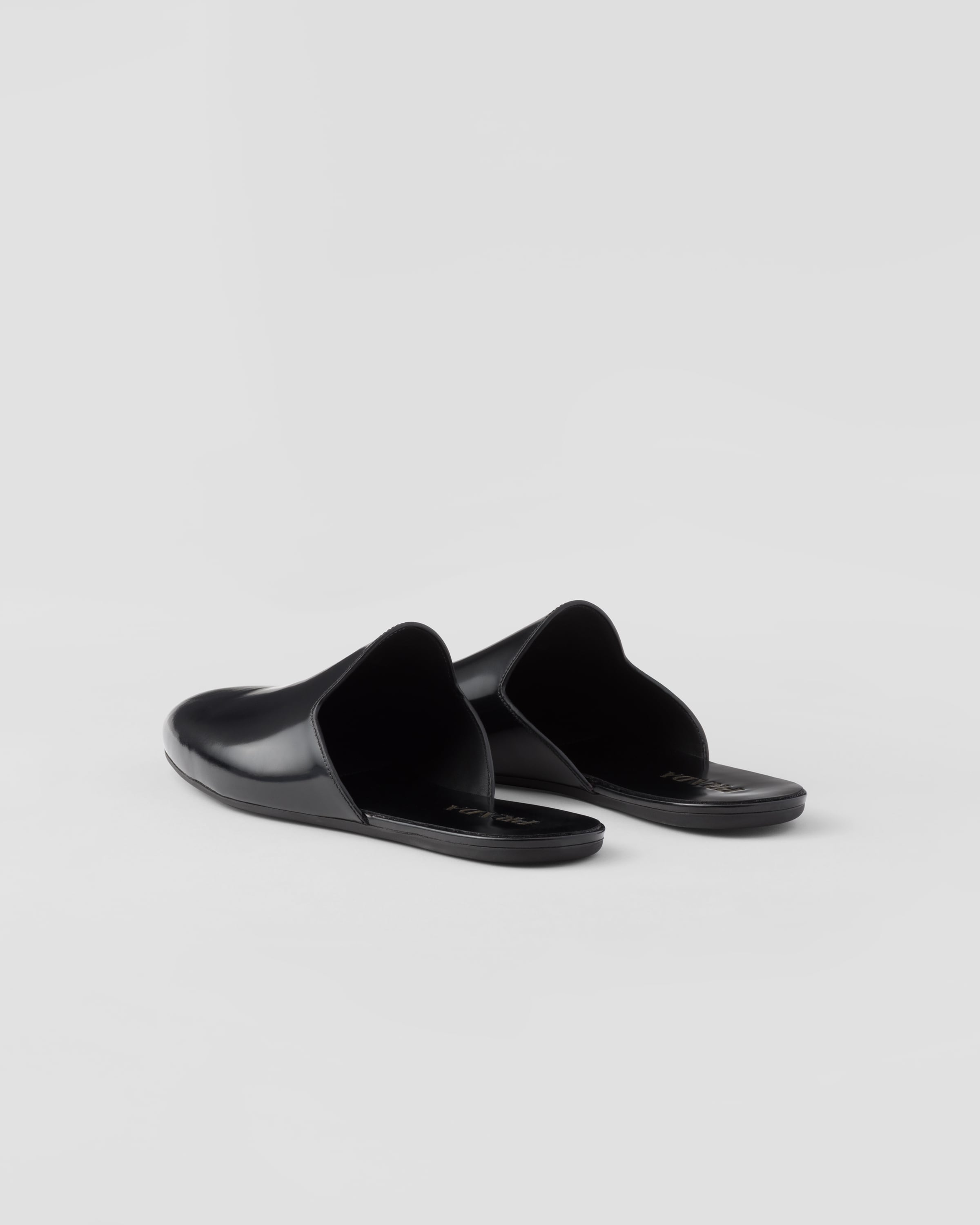 Prada leather slippers on sale