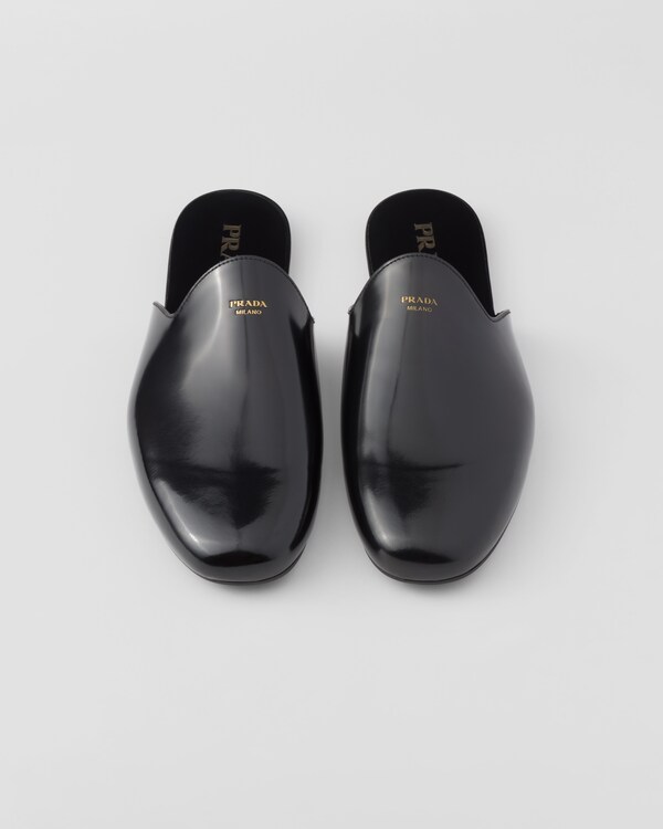 Brushed leather slippers Brushed leather slippers