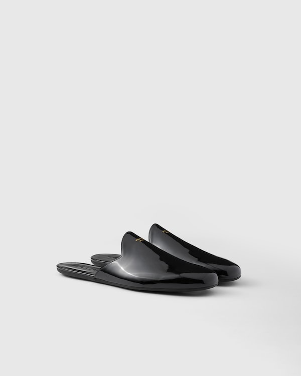 Black Patent leather slippers | PRADA