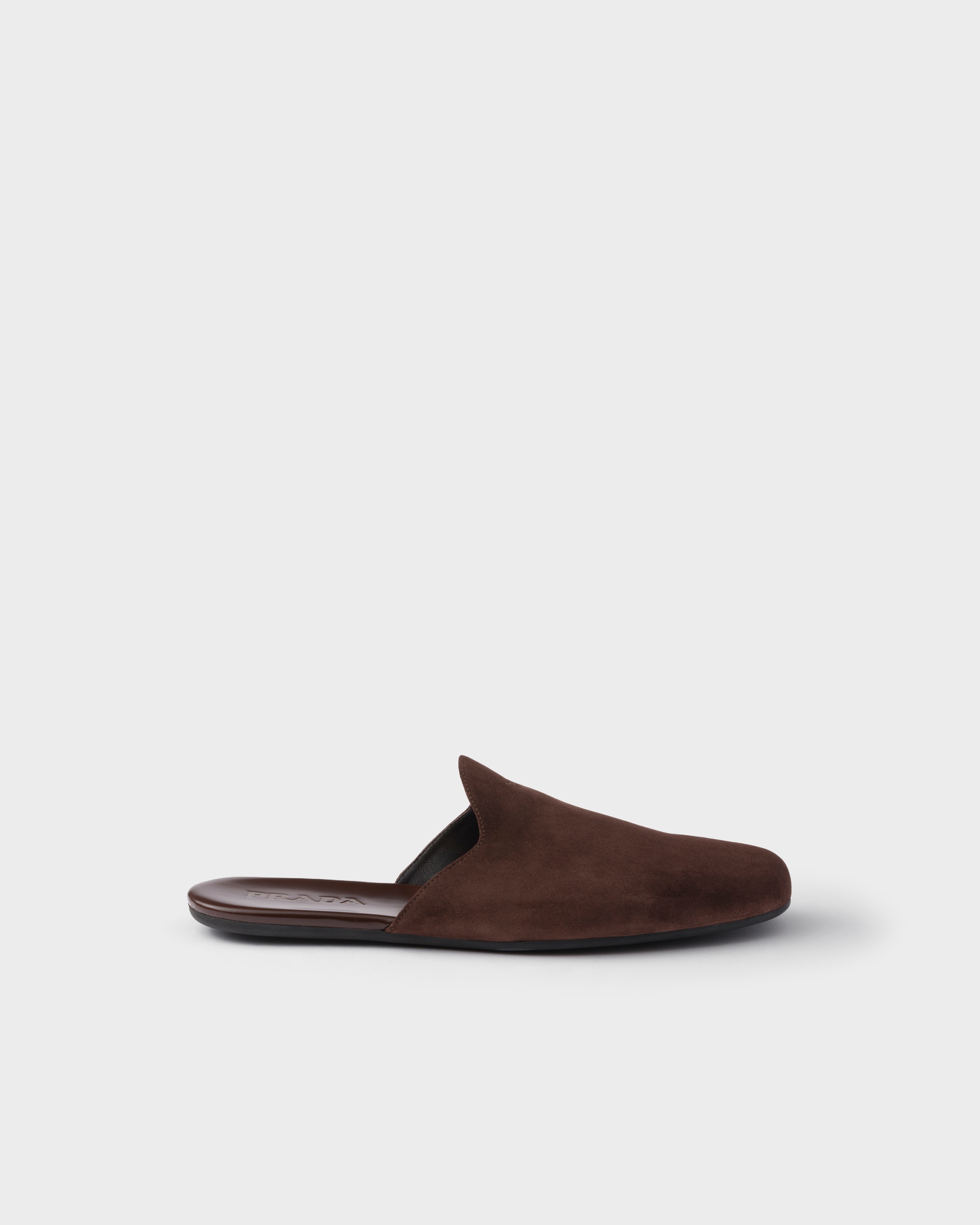 スリッポン PRADA CAPPUCCINO SUEDE SLIPPERS Cognac Suede And Shearling Slippers | PRADA