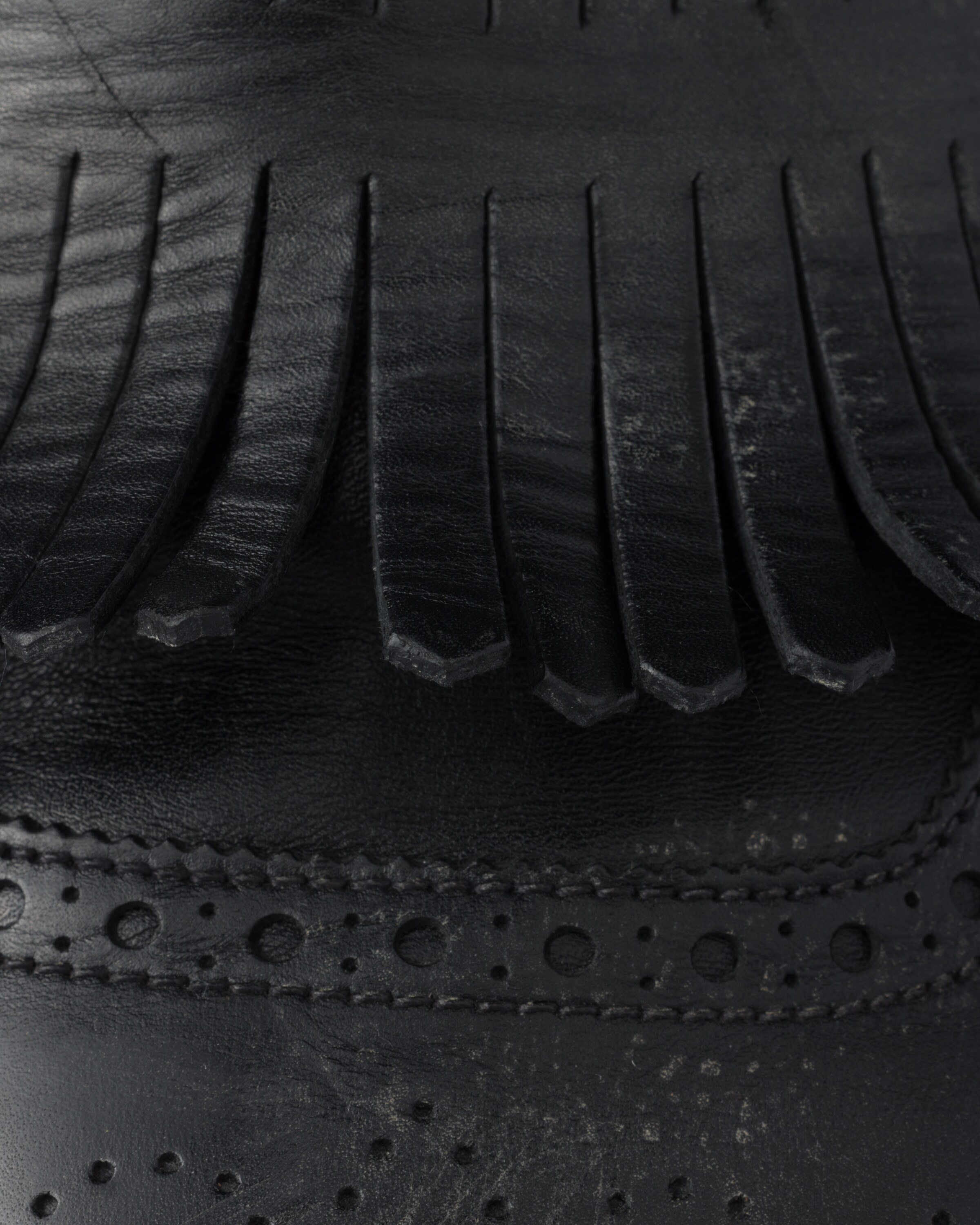 Black Shuffle Fringed Monk Strap Leather Mules | PRADA