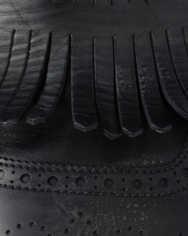 Shuffle fringed monk strap leather mules Shuffle fringed monk strap leather mules