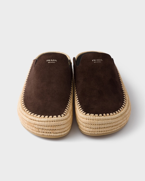 Mules aus Wildleder - Dunkelbraun Mules aus Wildleder - Dunkelbraun