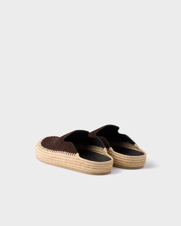 Mules aus Wildleder - Dunkelbraun Mules aus Wildleder - Dunkelbraun