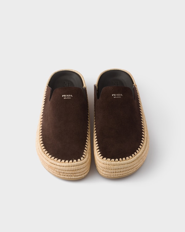 Mules aus Wildleder - Dunkelbraun Mules aus Wildleder - Dunkelbraun