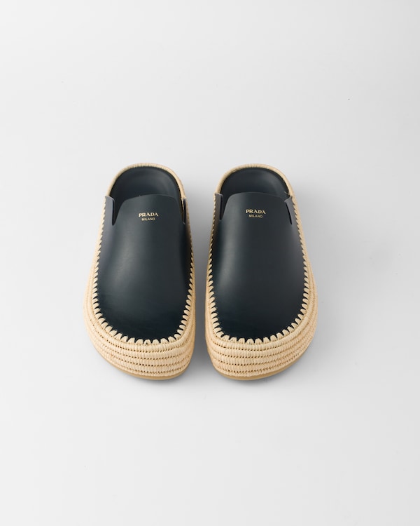 Leather mules - Navy Leather mules - Navy