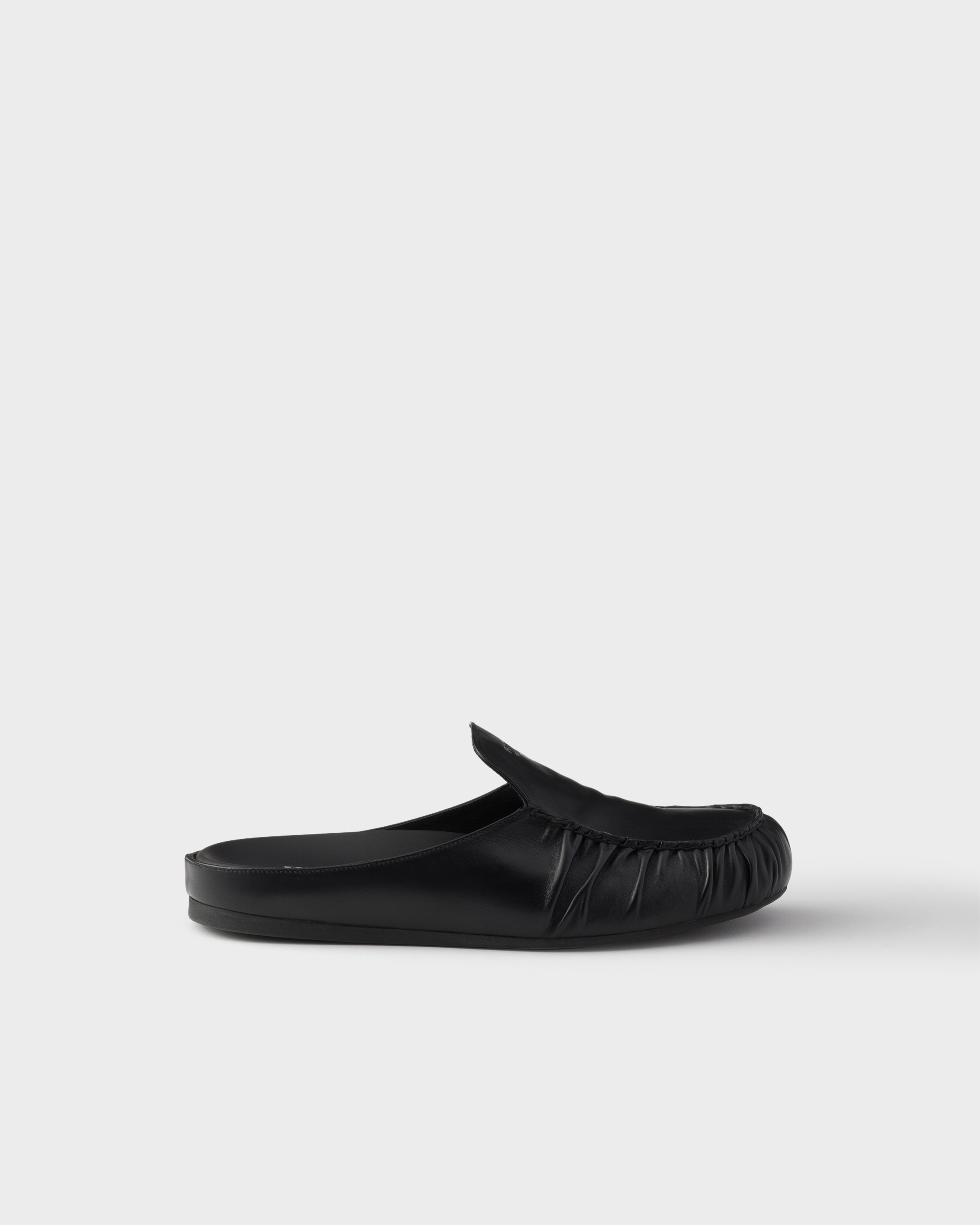 PRADA ブラックレザー ミュール ブラック レザー ミュール | PRADA - 日本