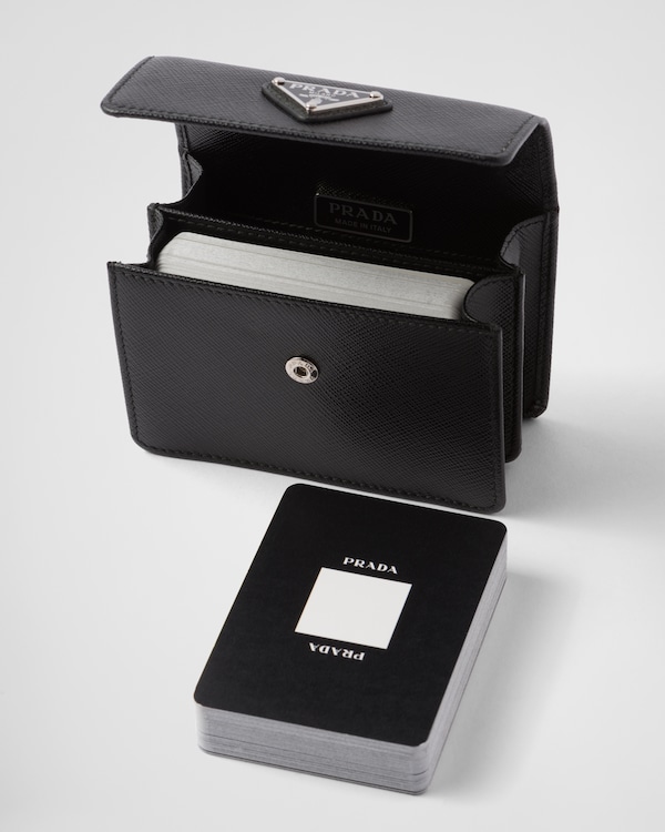 Saffiano leather Playing Cards set Saffiano leather Playing Cards set