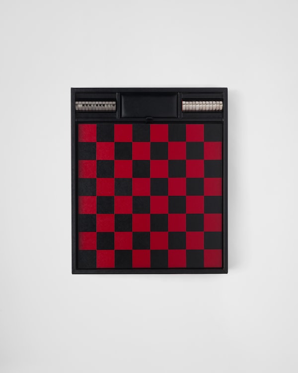 Saffiano leather checkers set Saffiano leather checkers set