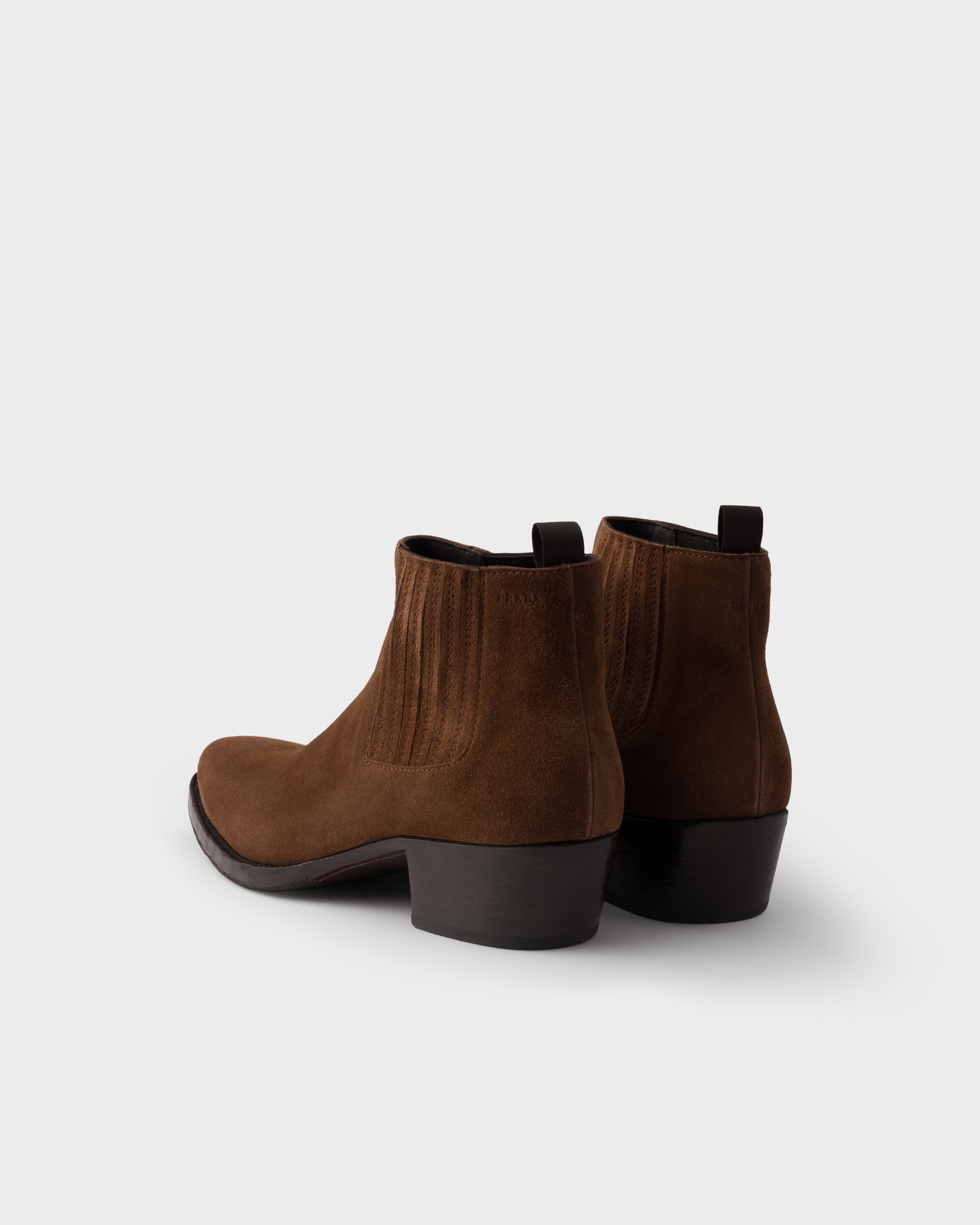 Prada Suede Chelsea Boots In Multi