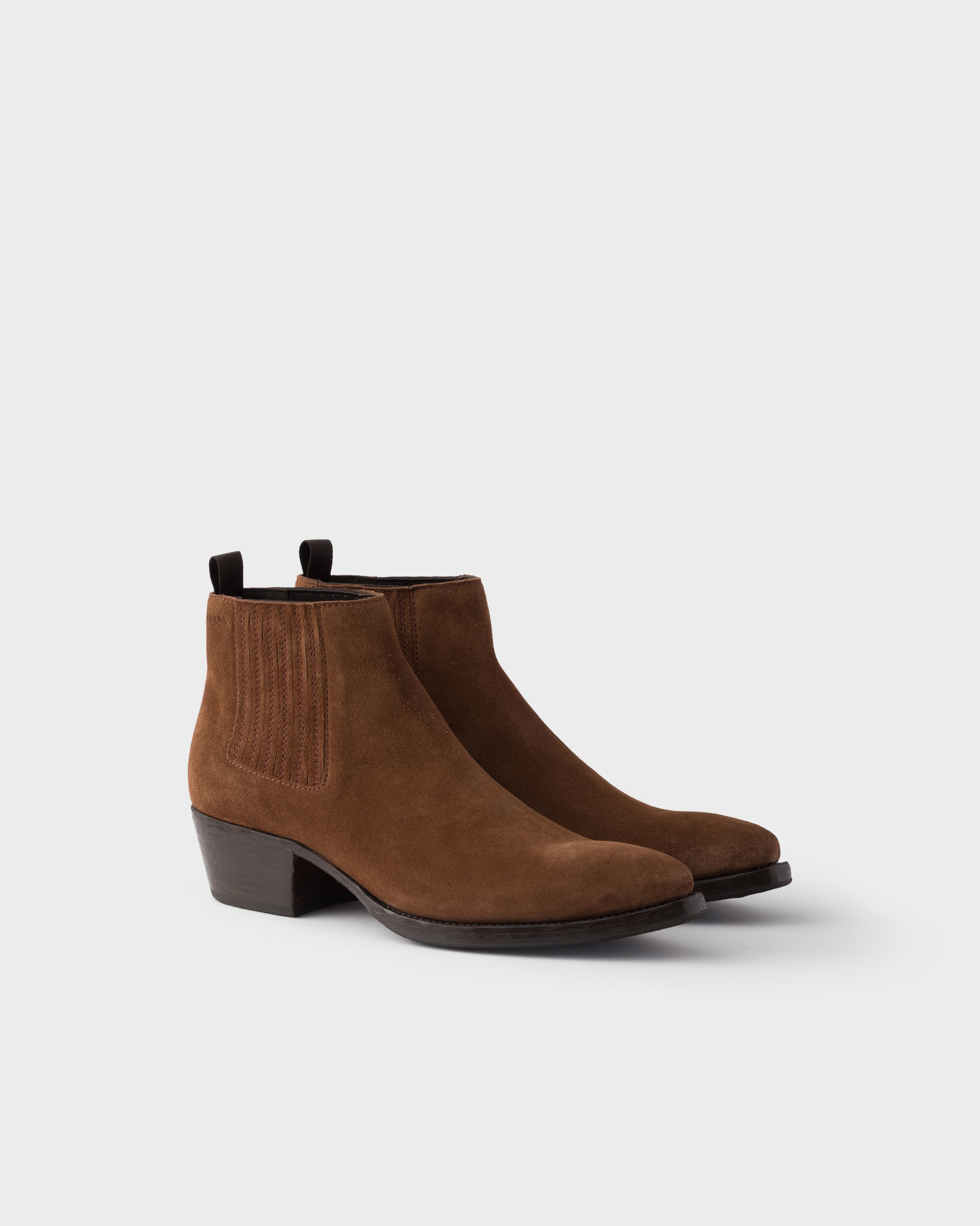 Prada Suede Chelsea Boots In Multi