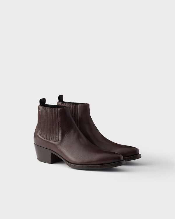 Leather Chelsea boots - Dark Brown Leather Chelsea boots - Dark Brown