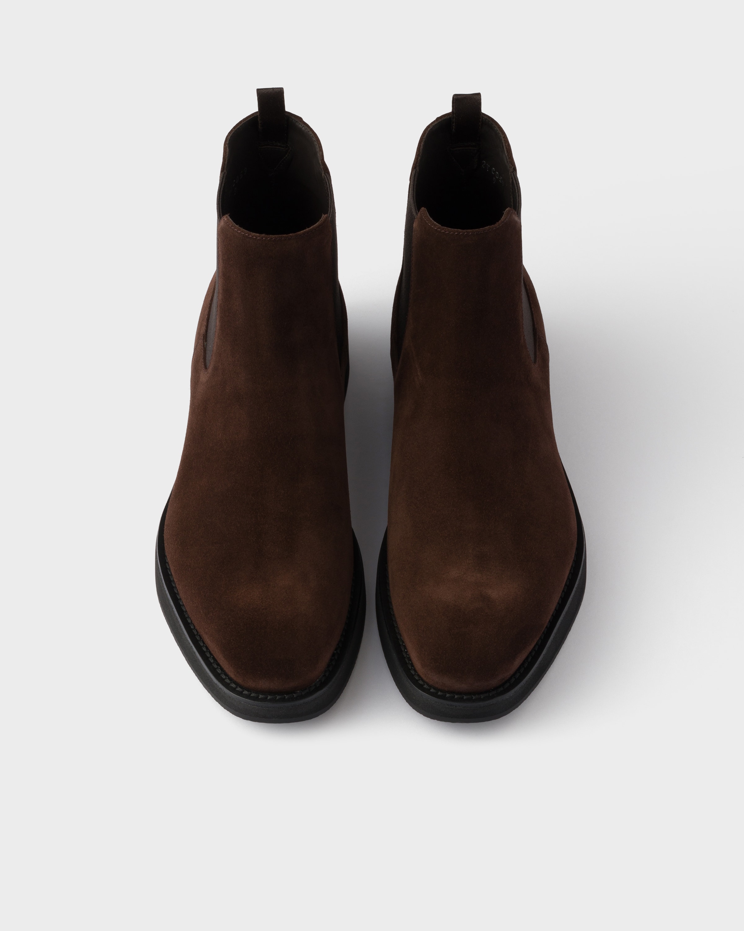 Prada Elasticated-panel Chelsea Boots In Brown