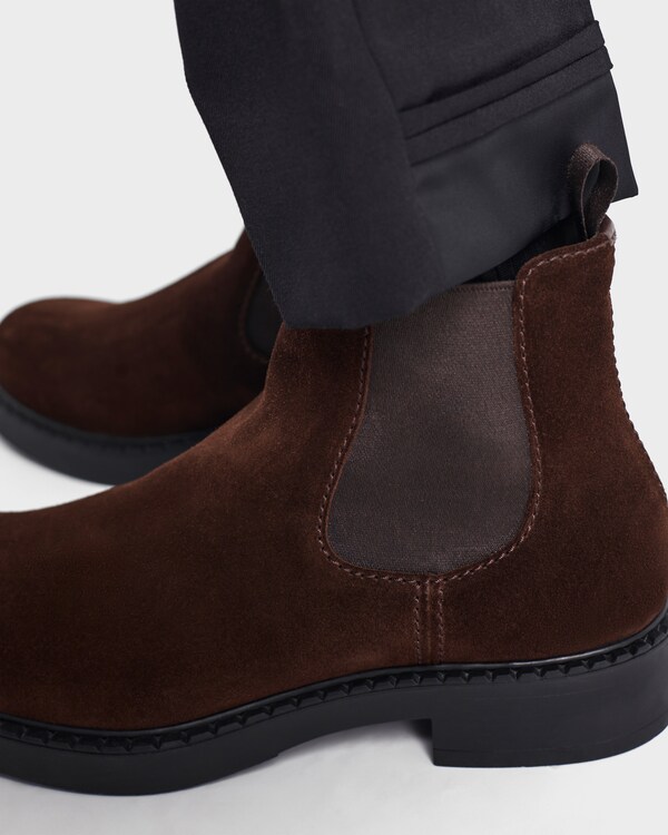 Suede Chelsea boots - Dark Brown Suede Chelsea boots - Dark Brown