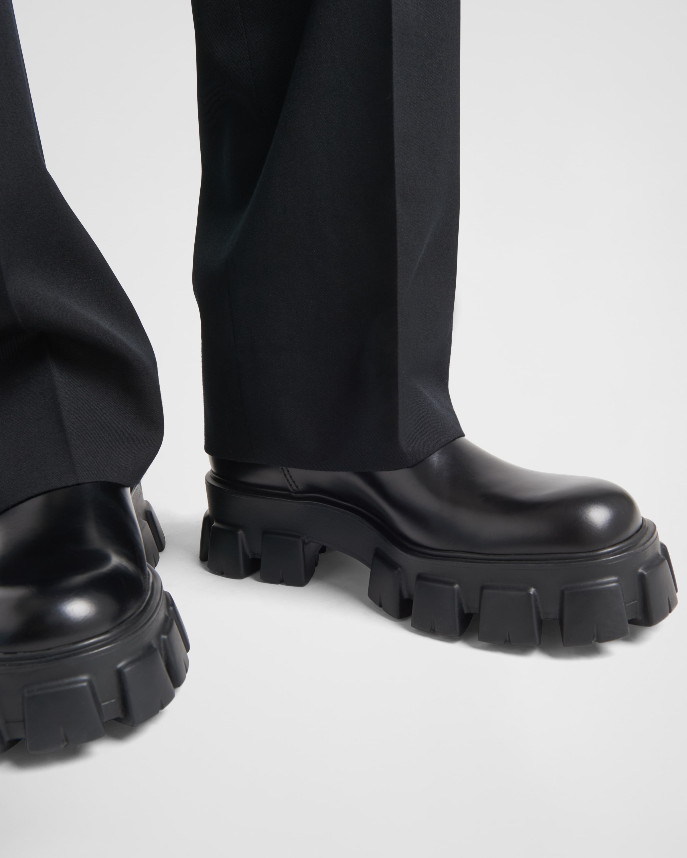 Prada leather chelsea boots online
