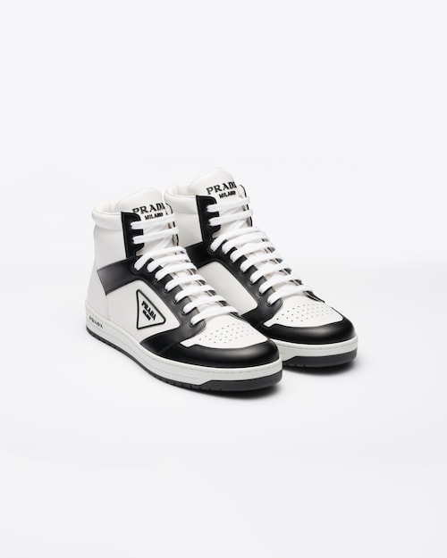 Arriba 48+ imagen prada white leather sneakers - Ecover.mx