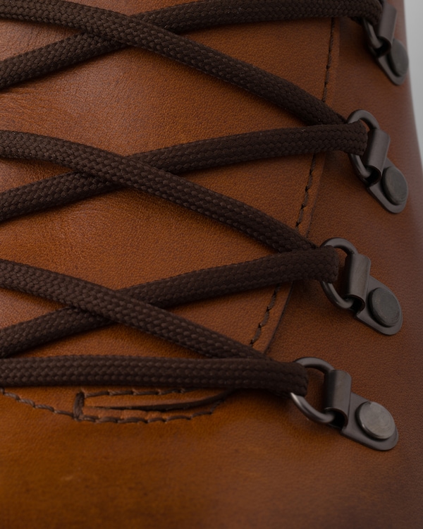 Laced leather booties Laced leather booties