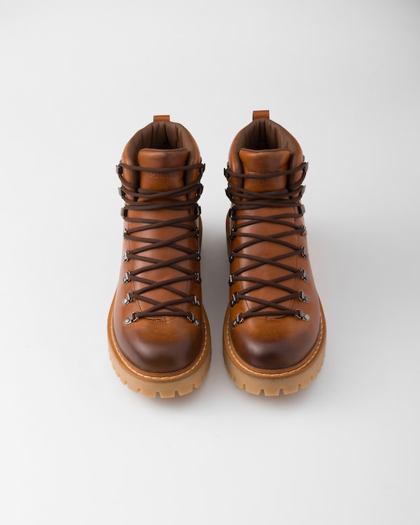 Laced leather booties Laced leather booties