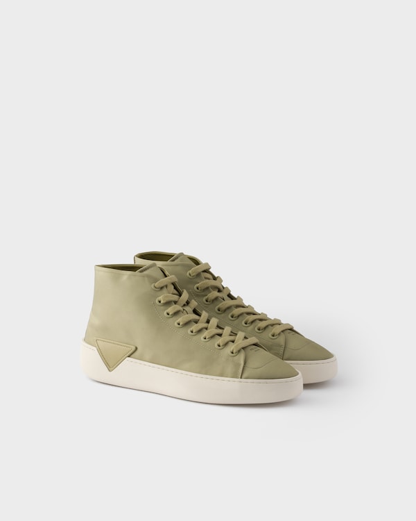 Sneakers Court alte in Re-Nylon - Oliva Sneakers Court alte in Re-Nylon - Oliva