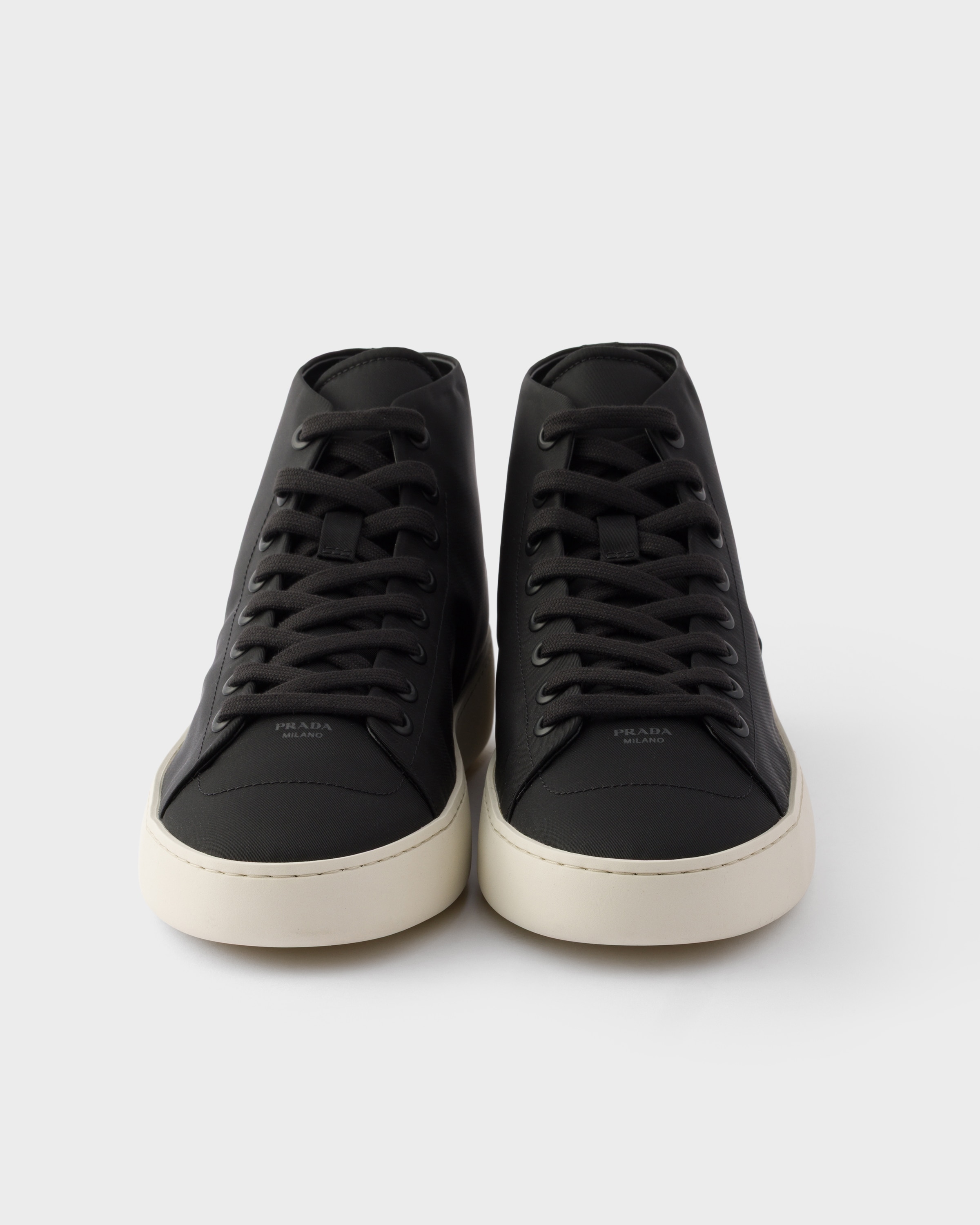 Black High-top Re-nylon Sneakers | PRADA - United States