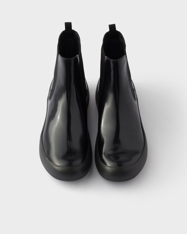 Brushed leather Chelsea boots - Black Brushed leather Chelsea boots - Black