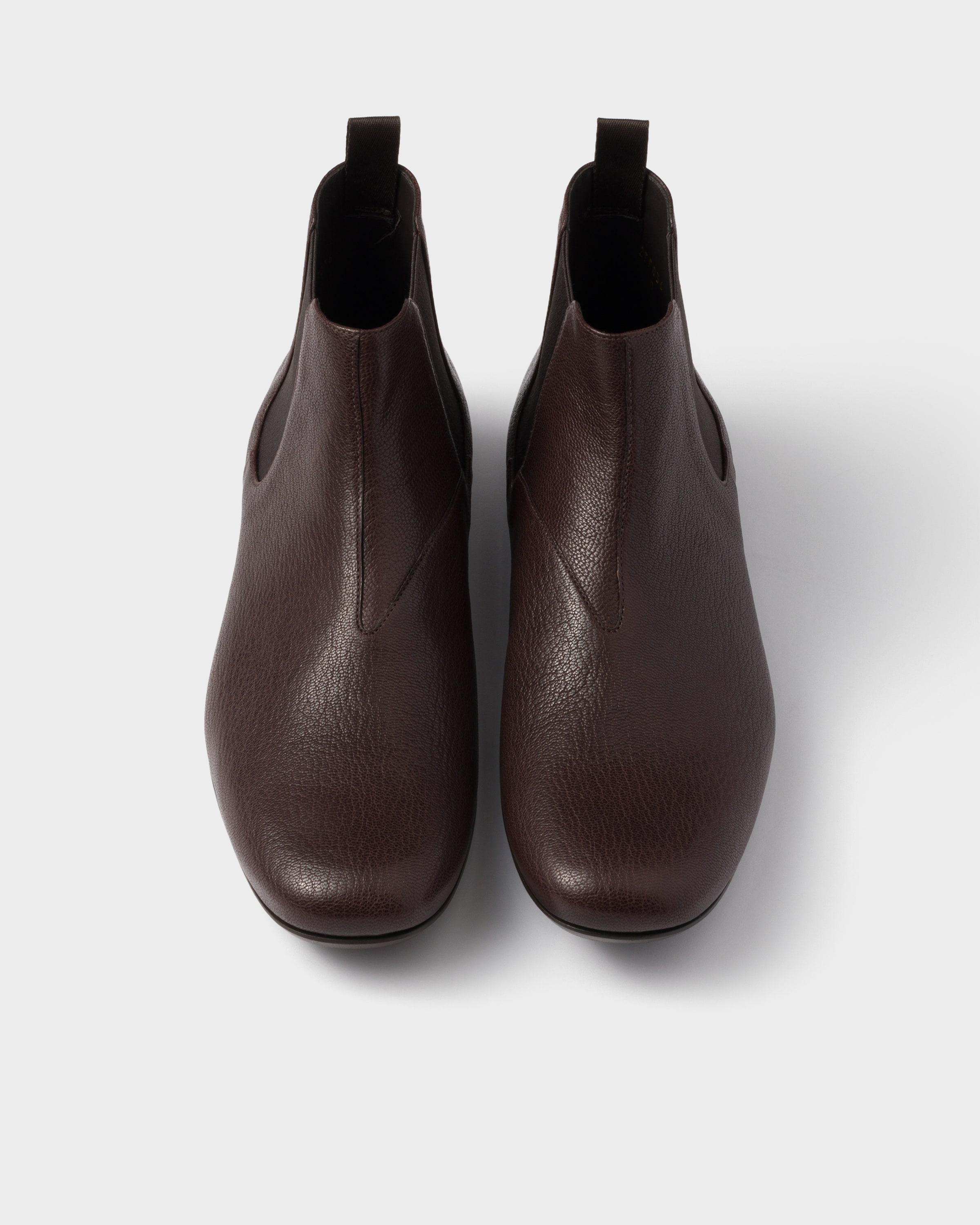 Prada Leather Chelsea Boots In Brown