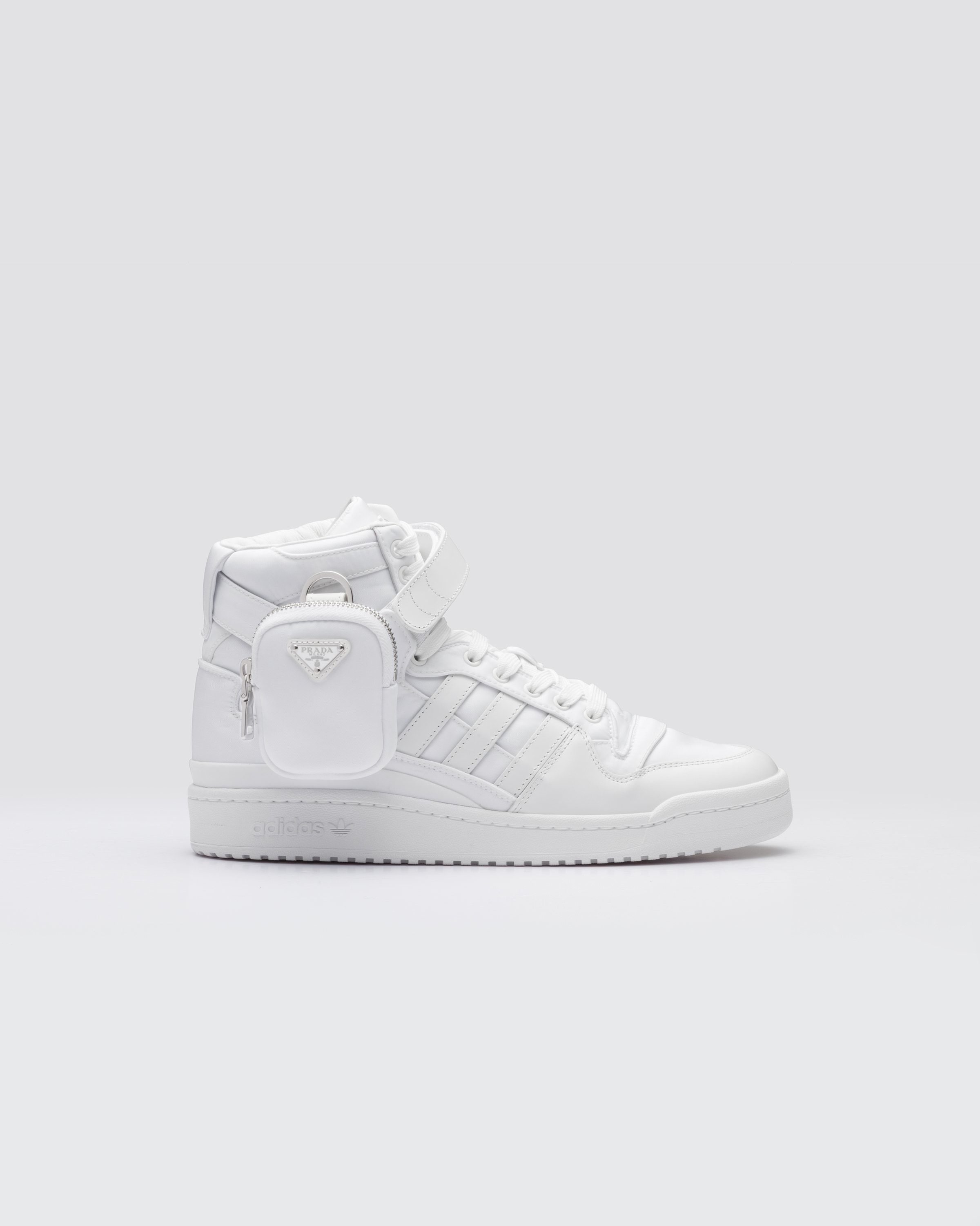 Adidas high top shop white sneakers