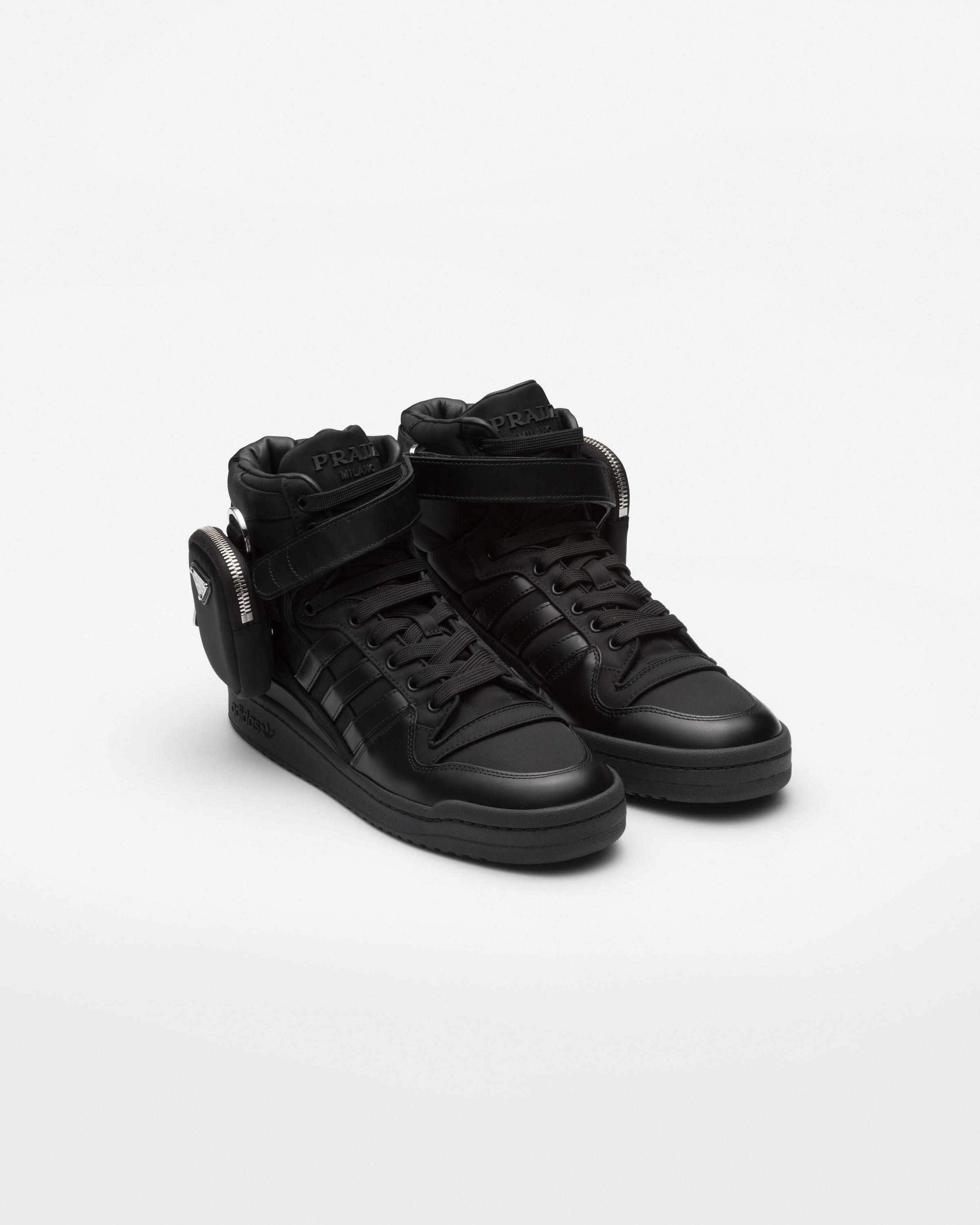 Black adidas for Prada Re-Nylon Forum high-top sneakers | Prada Black adidas for Prada Re-Nylon Forum high-top sneakers | Prada