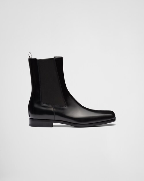 Prada Chelsea Boots aus gebürstetem Leder 2