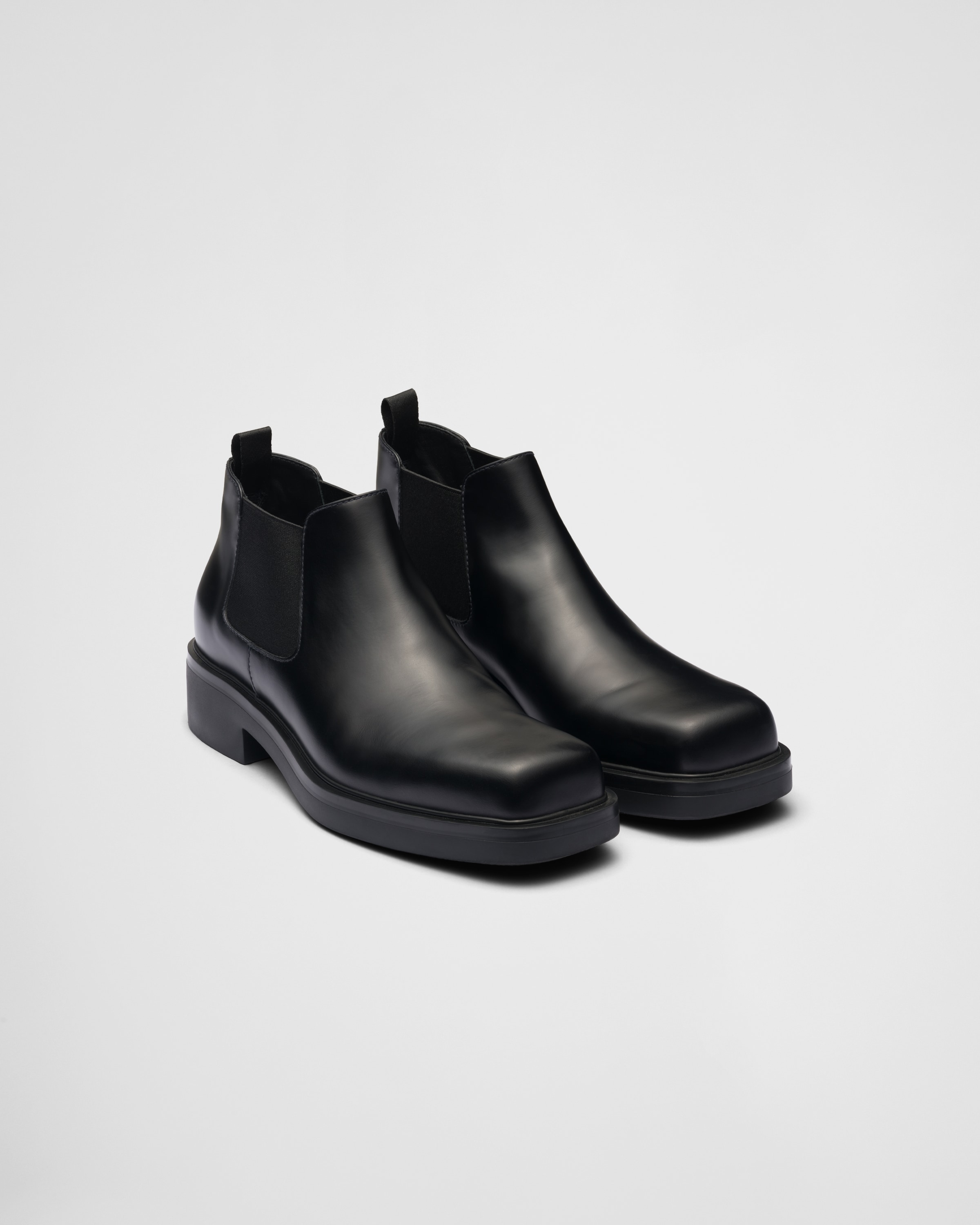 Prada Black LV Faux Leather Men's Boot Shoes