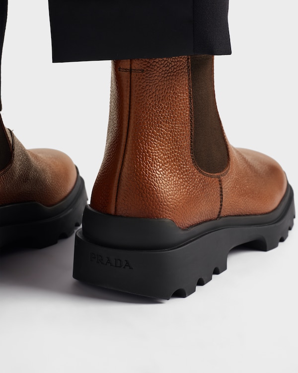 Stamped leather Chelsea boots Stamped leather Chelsea boots