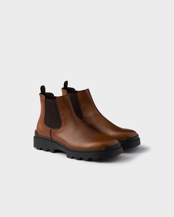 Stamped leather Chelsea boots Stamped leather Chelsea boots