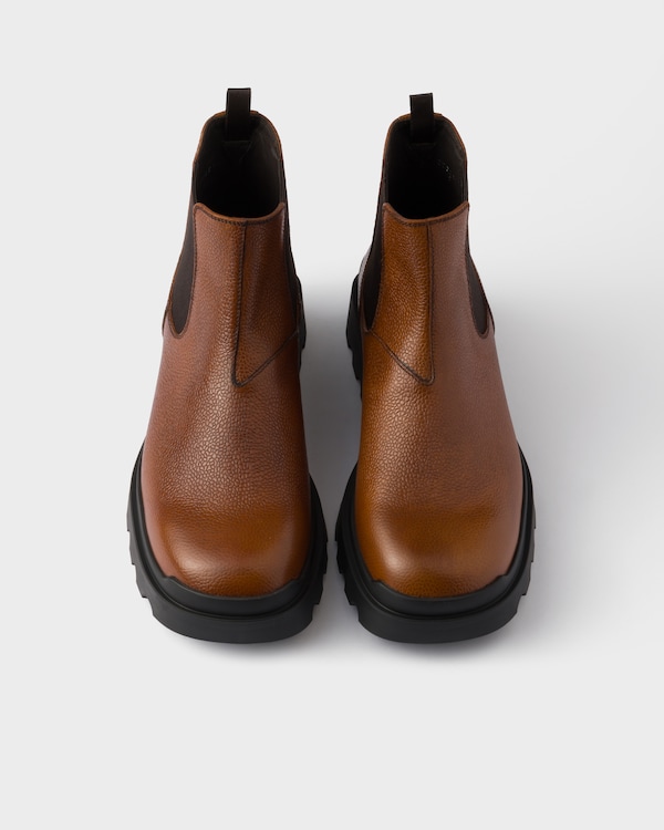Stamped leather Chelsea boots Stamped leather Chelsea boots