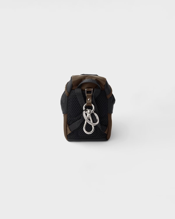 Mini Icon Re-Nylon keyring charm - Black/Burnt Sienna Mini Icon Re-Nylon keyring charm - Black/Burnt Sienna