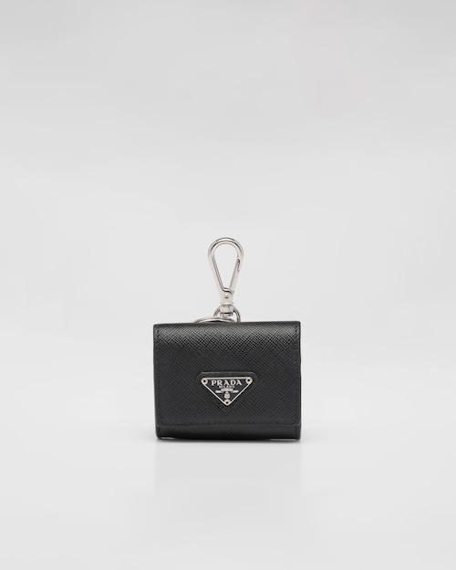 Black Saffiano leather headphone case | Prada