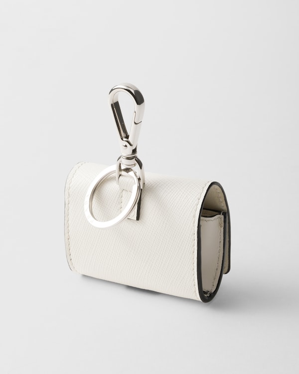 Saffiano leather headphone case with keychain Saffiano leather headphone case with keychain
