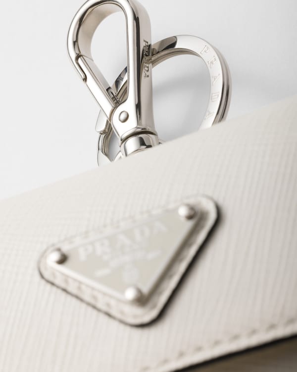 Saffiano leather headphone case with keychain Saffiano leather headphone case with keychain