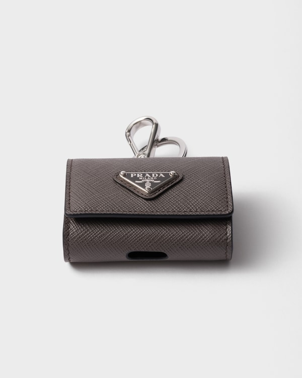 Saffiano leather headphone case with keychain Saffiano leather headphone case with keychain