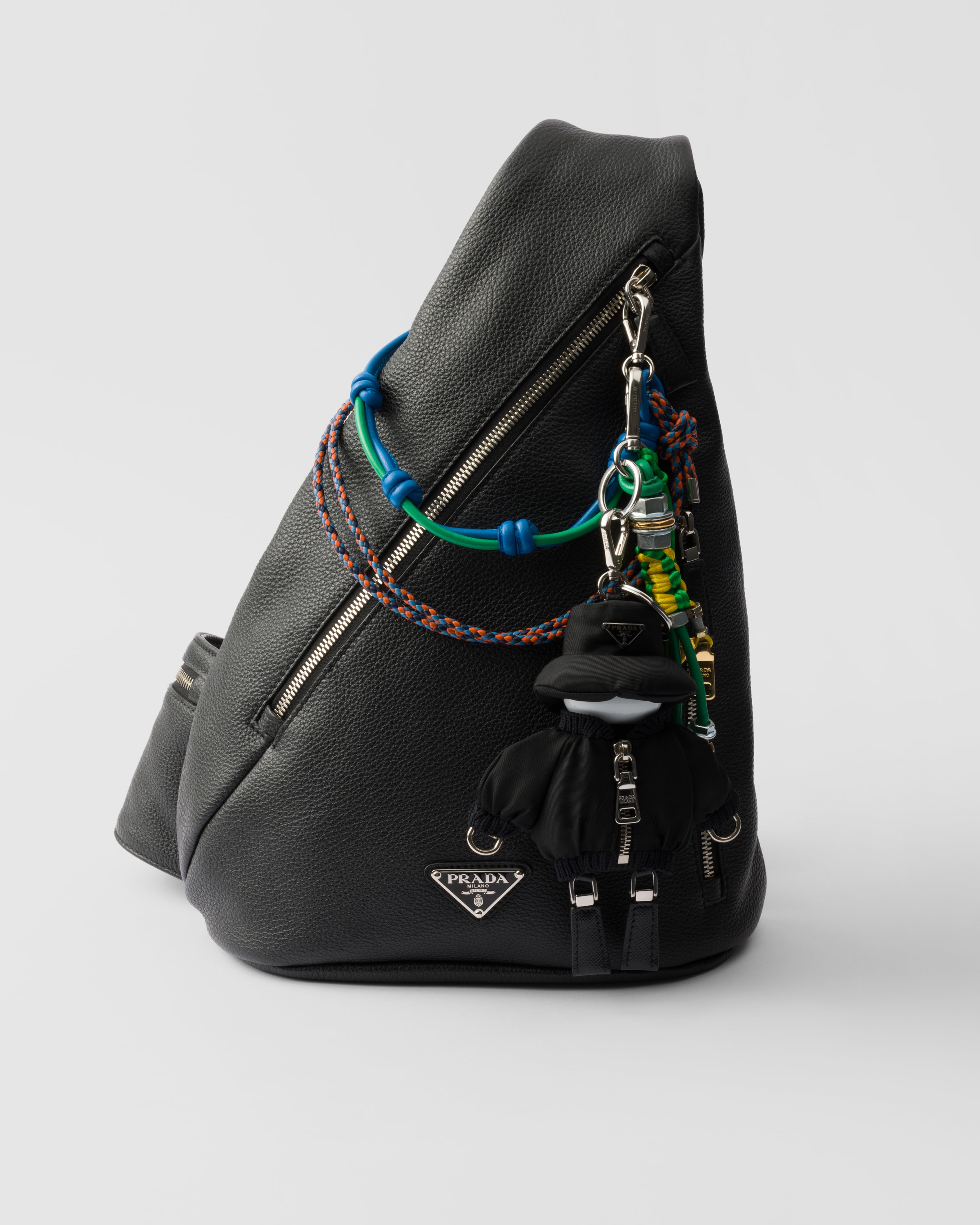 ブラック Soft Robot Re-Nylon バッグチャーム | PRADA
