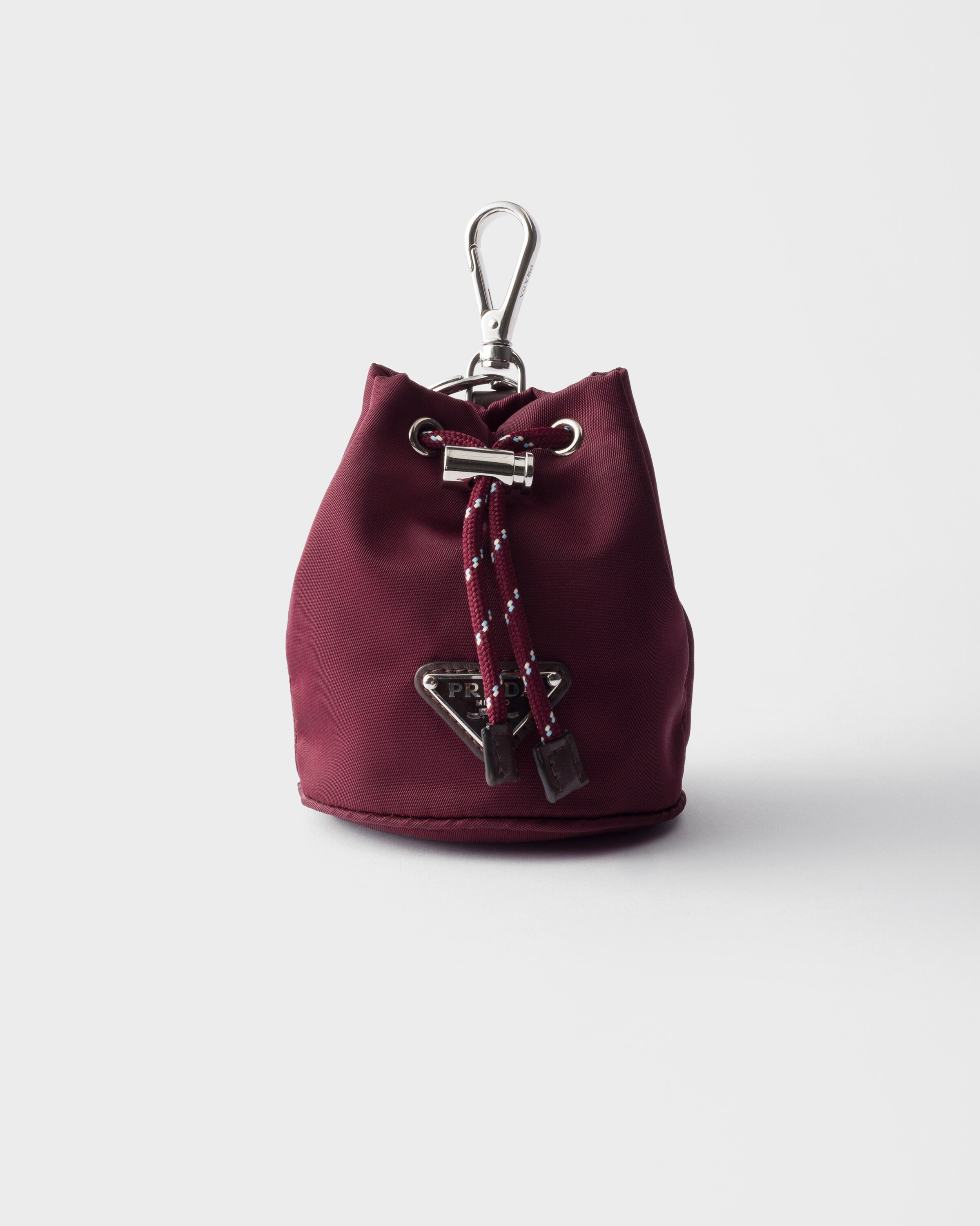 Prada Speedrock Re-nylon Keychain Charm, Man, Burgundy