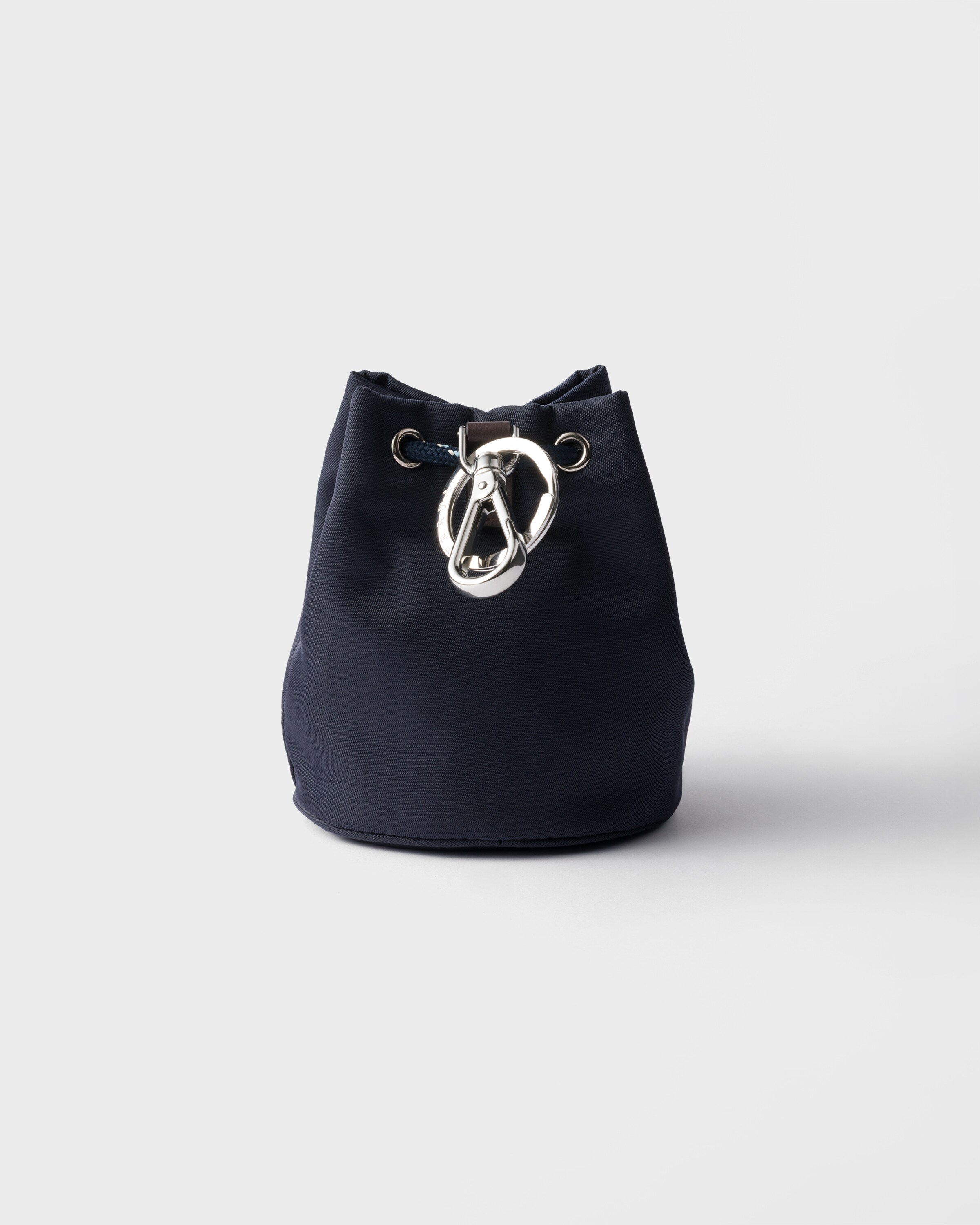 Navy Prada Speedrock Re-nylon Keychain Charm | PRADA