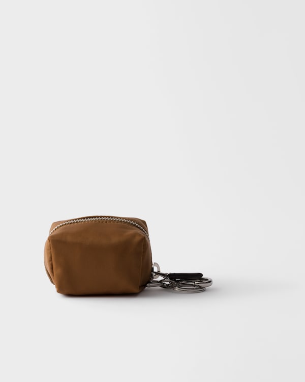 Re-Nylon and leather mini-pouch - Brandy Re-Nylon and leather mini-pouch - Brandy