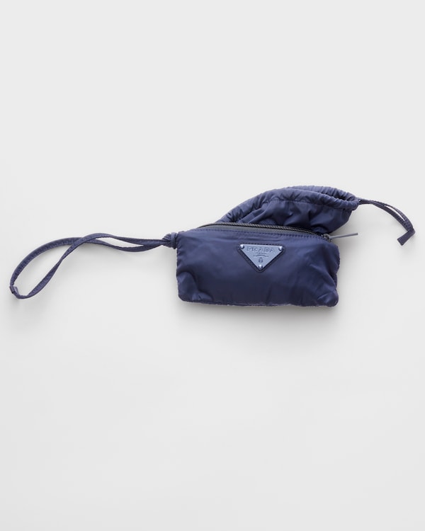 Pochette pliable en Re-Nylon - Bleu Baltique Pochette pliable en Re-Nylon - Bleu Baltique