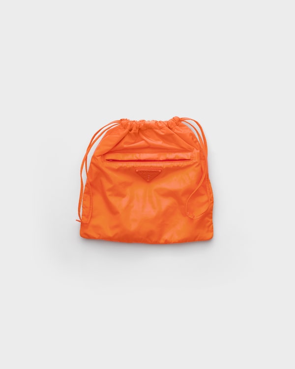 Foldable Re-Nylon pouch - Orange Foldable Re-Nylon pouch - Orange