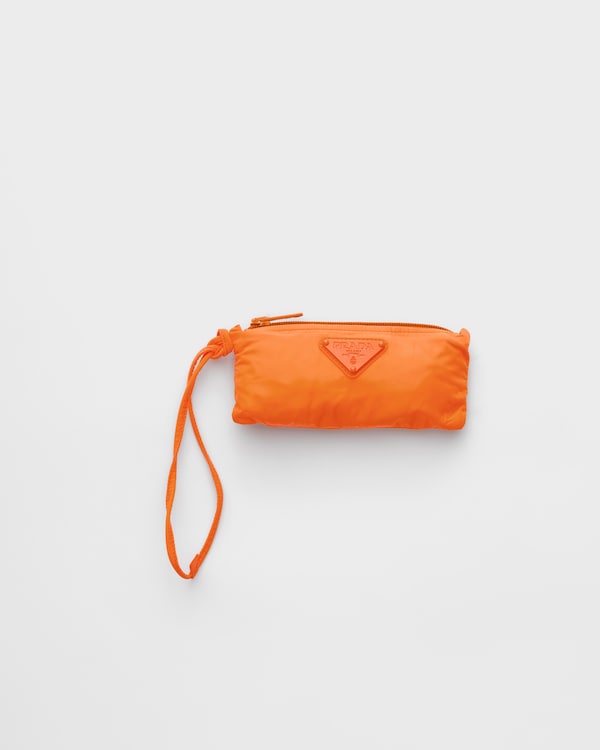 Foldable Re-Nylon pouch - Orange Foldable Re-Nylon pouch - Orange