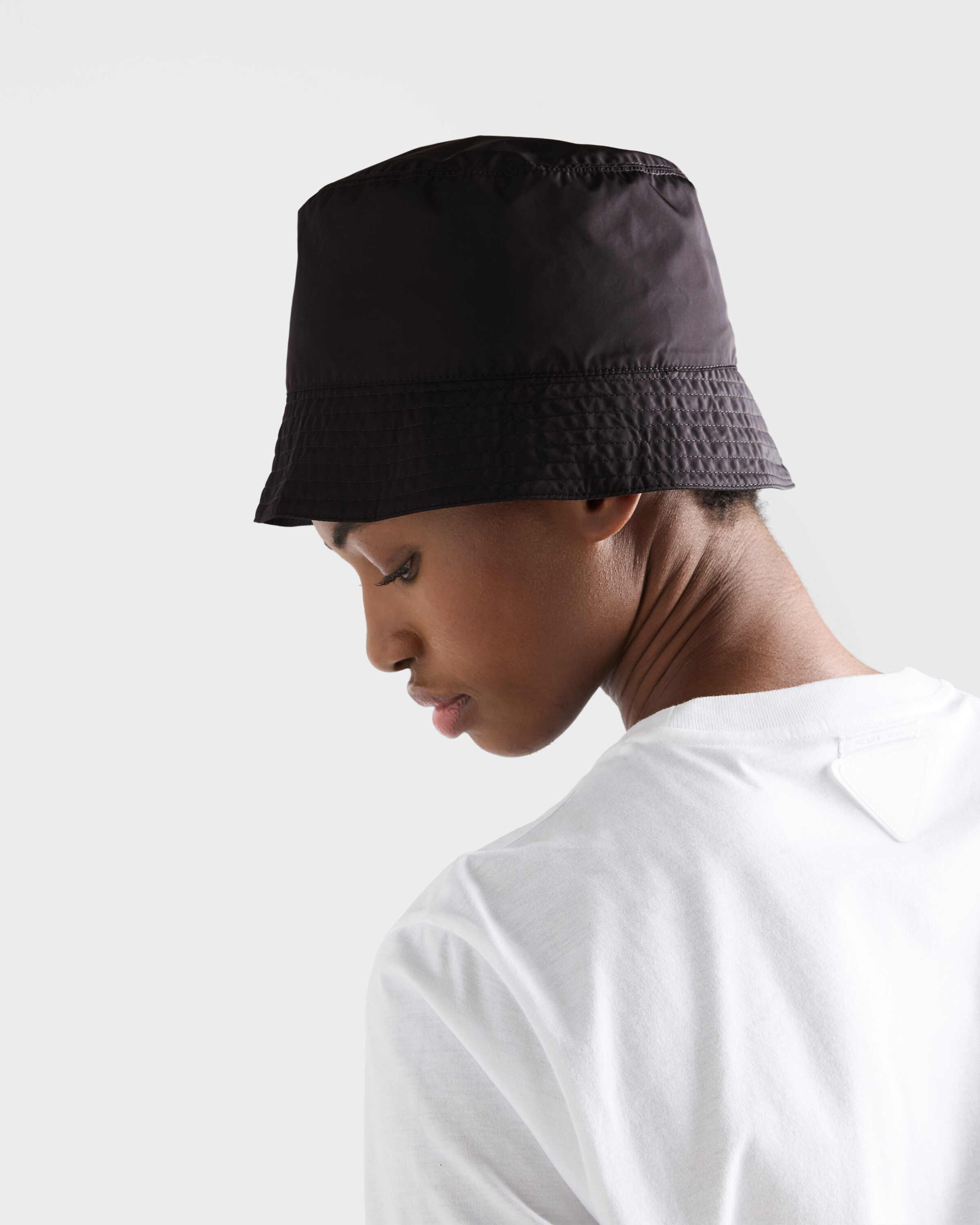 Black Foldable Re-Nylon bucket hat | PRADA - United States