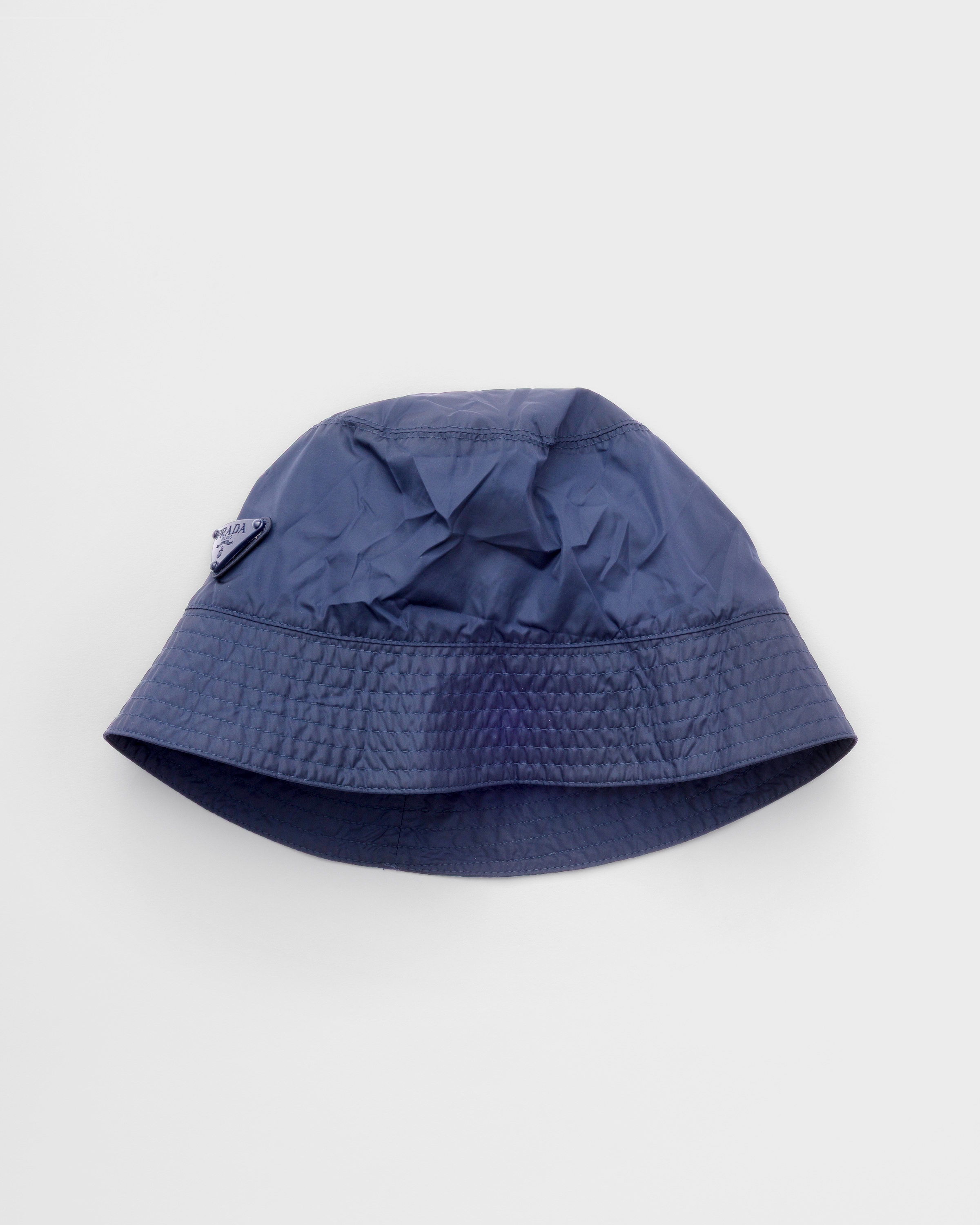 Baltic Blue Foldable Re-Nylon bucket hat | PRADA - United States